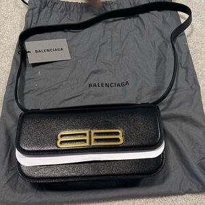 Balenciaga Black and Gold Shoulder Bag